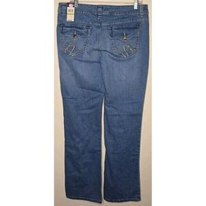 Gloria Vanderbilt Jeans Womens 14 Blue Isadora Bootcut Stretch Flap Pockets